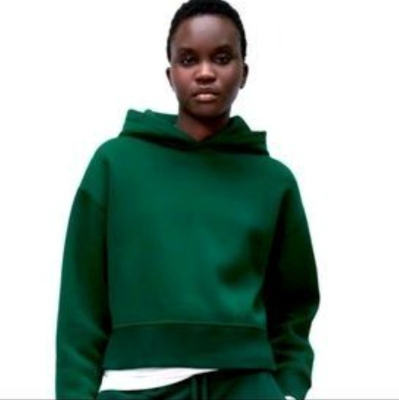 Zara green hooded cropped sweater - Picture 5 of 5